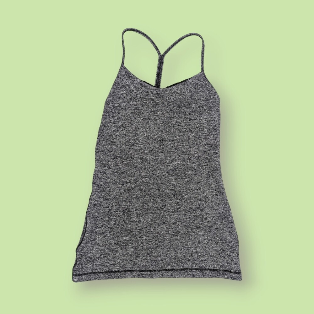 Lululemon Y back tank top gray size 6 - cut off the padded bra- - Picture 3 of 3